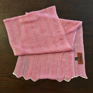 Missoni knit scarf hot pink/white